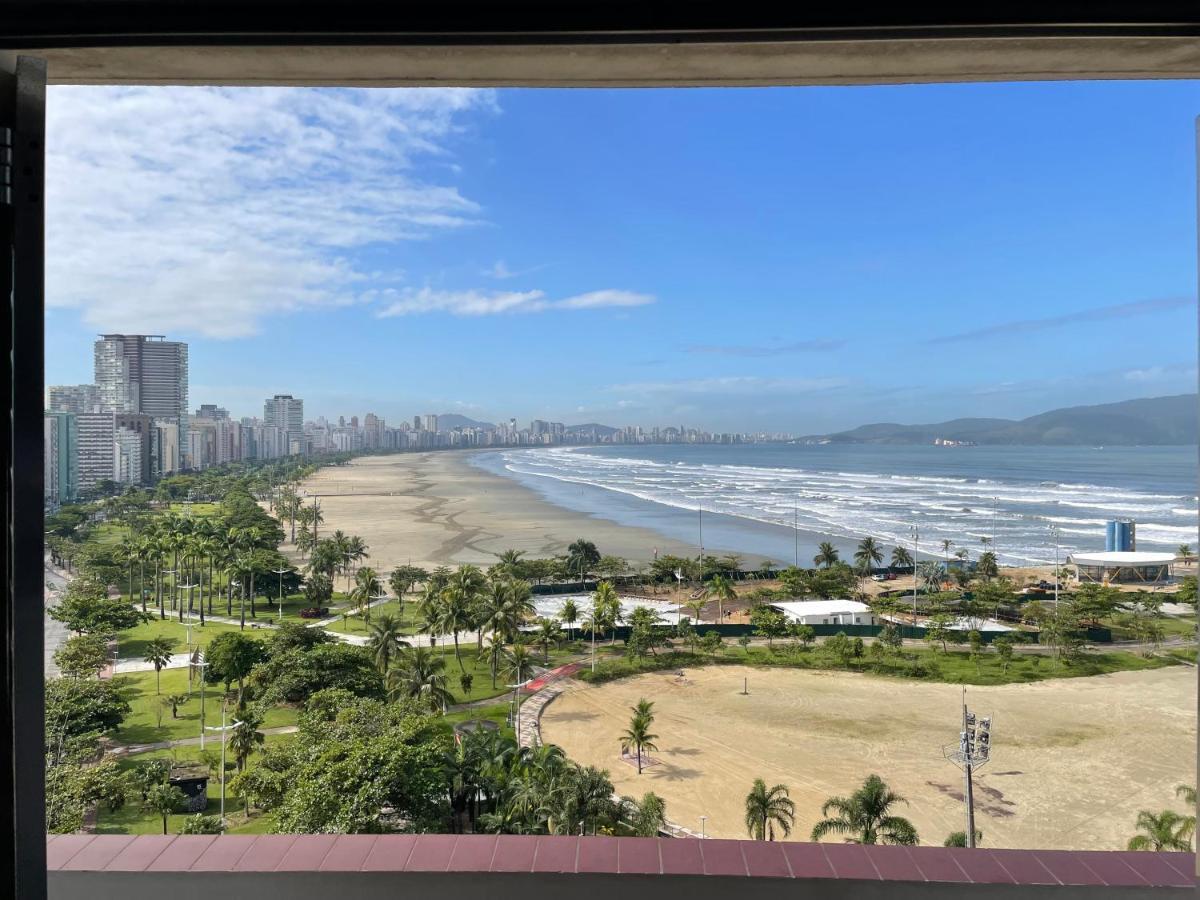 산토스 Pe Na Areia Em Santos! Que Vista Mar! 아파트 외부 사진