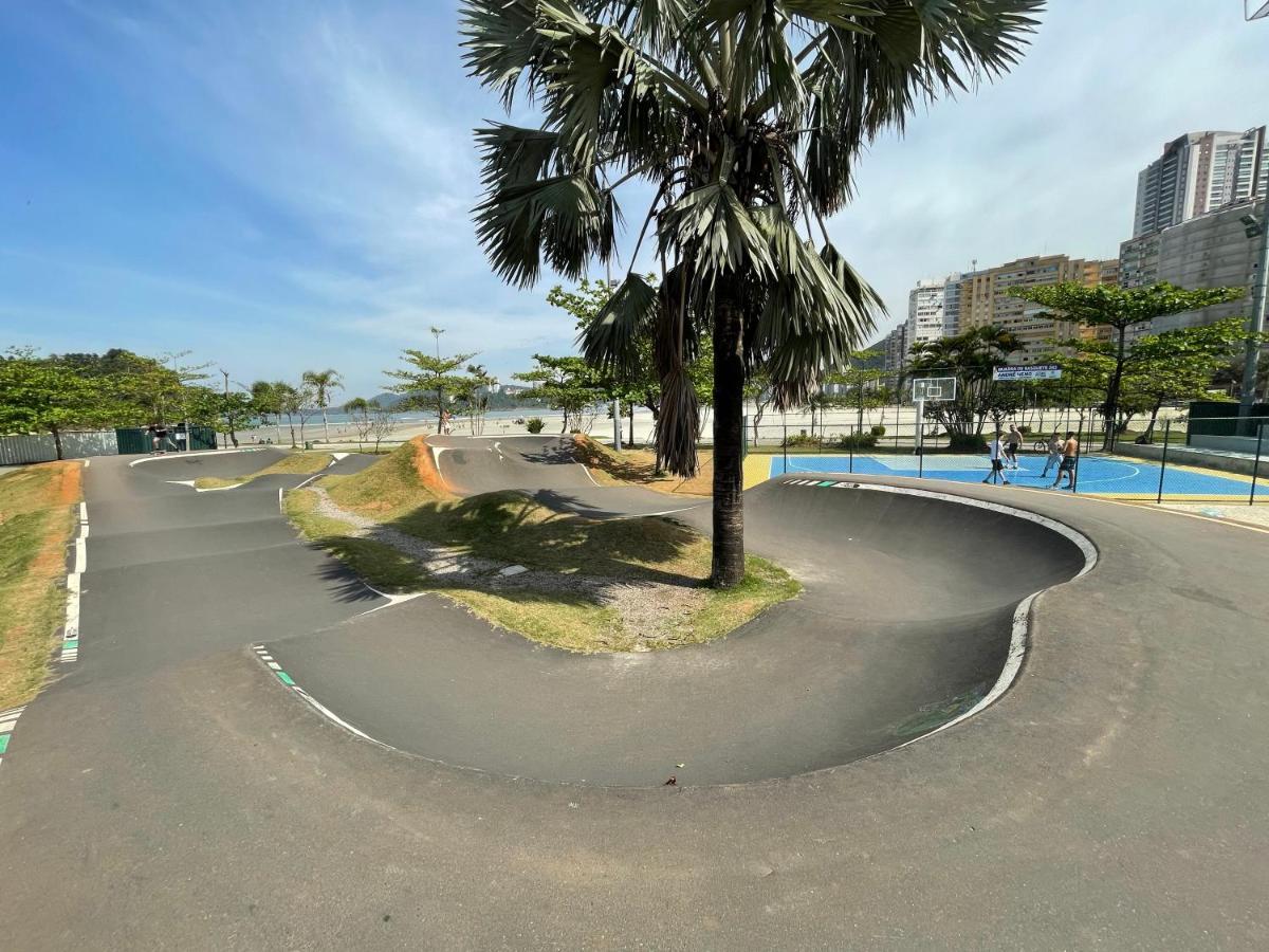 산토스 Pe Na Areia Em Santos! Que Vista Mar! 아파트 외부 사진
