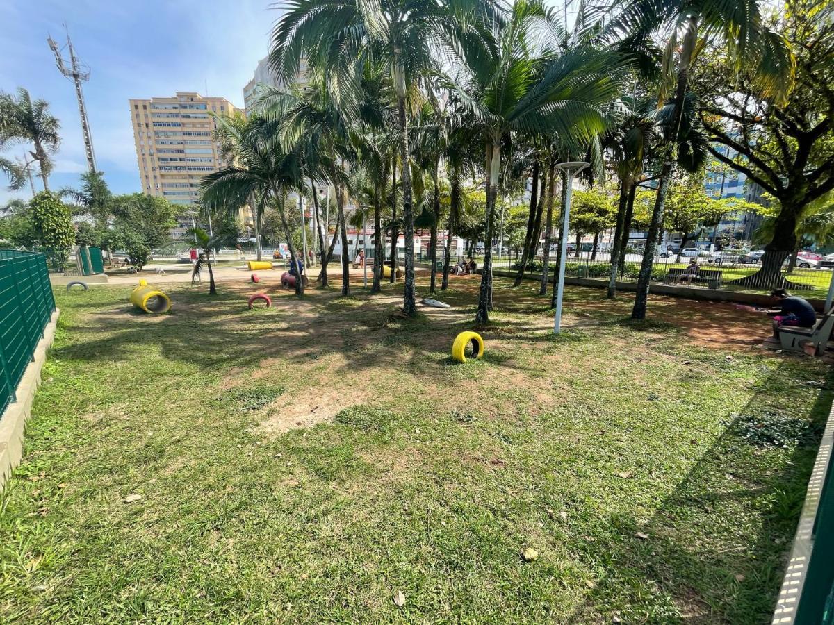 산토스 Pe Na Areia Em Santos! Que Vista Mar! 아파트 외부 사진