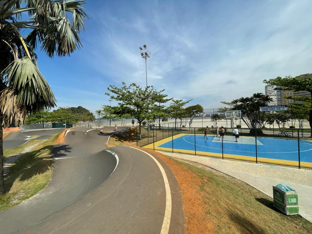 산토스 Pe Na Areia Em Santos! Que Vista Mar! 아파트 외부 사진