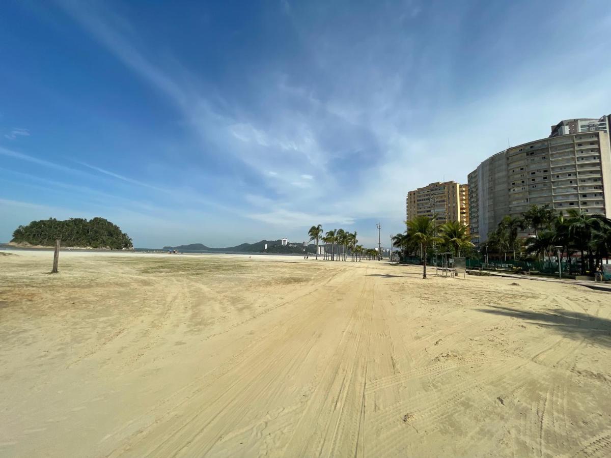 산토스 Pe Na Areia Em Santos! Que Vista Mar! 아파트 외부 사진