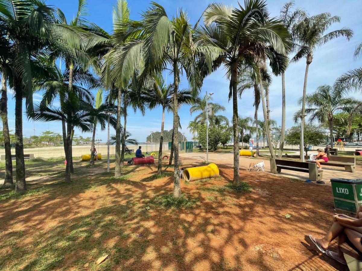산토스 Pe Na Areia Em Santos! Que Vista Mar! 아파트 외부 사진