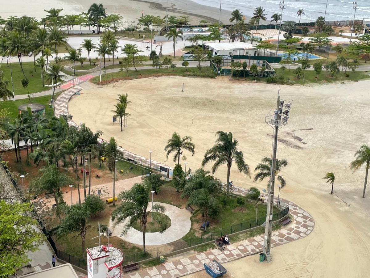 산토스 Pe Na Areia Em Santos! Que Vista Mar! 아파트 외부 사진